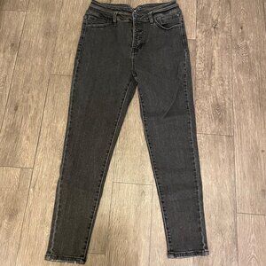 Kancan Signature Kurvy Ultra High Rise Ankle Skinny Jeans Womens 28 Black